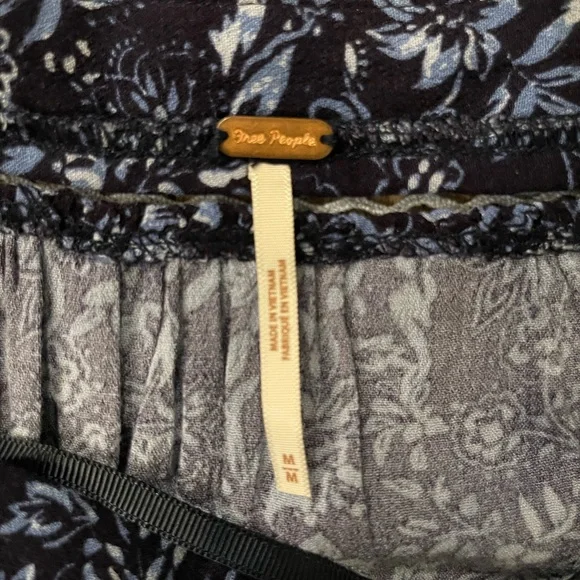 Free People Midnight Blue Floral Top - Picture 2 of 3